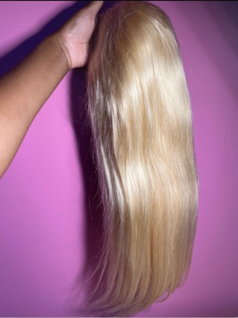 20 inch platinum blonde frontal wig